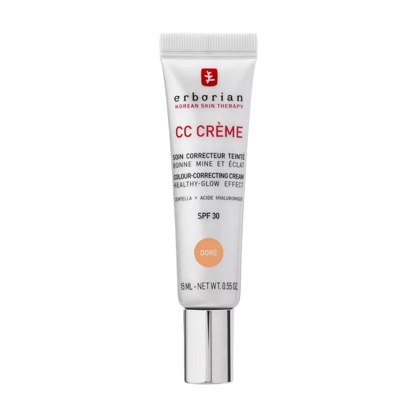 СС-крем для обличчя Erborian CC Cream Colour-Correcting Healthy Glow Effect Cream SPF 30 на основі центелли, Dore, 15 мл